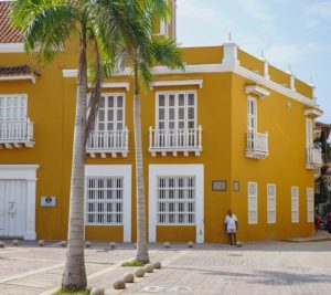 Ein historisch bedeutsames. Gebäude in Cartagena de Indias