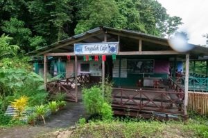 Traditionelles, malaysisches Restaurant am Mulu Nationalpark auf Borneo, Essen und Verpflegung