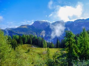 Das Bergpanorama der Berchtesgadener Alpen.